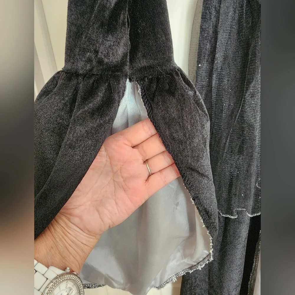 Forum Novelties Black Gray Dark Queen Costume Dress SZ Large